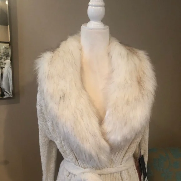 NEW JL Cardigan Fur Wrap - Picture 6 of 7